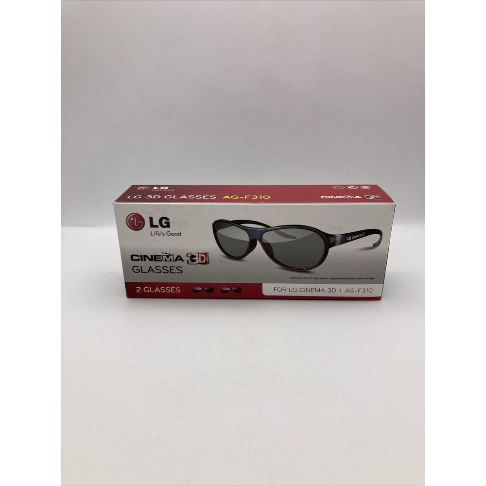 NEW LG Cinema 3D HDTV  Glasses AG-F310 One Box Containing 2 Pair Black